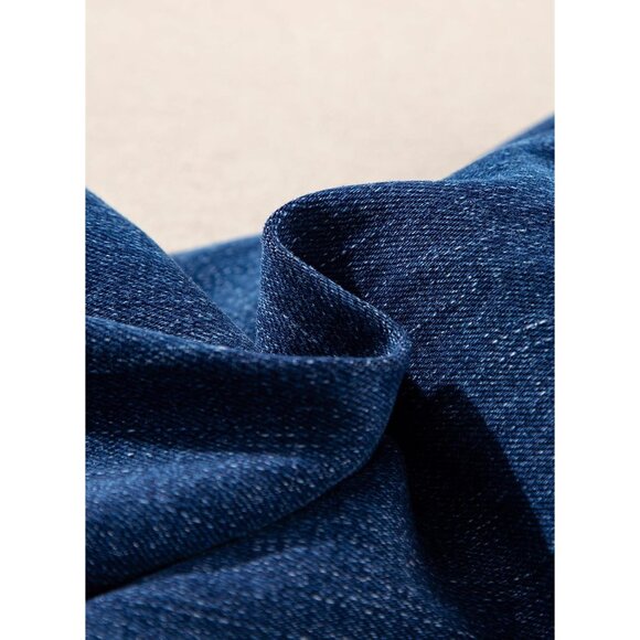 Womens High Waisted Flared Jeans Raw Hem Stretchy Denim Size 10 - Picture 8 of 8